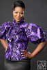 Tawni Haynes Damask Print Bow Blouse