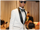 Slim Fit Vested Jacquard Fabric Tuxedo