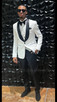 Slim Fit Vested Jacquard Fabric Tuxedo