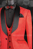 Slim Fit Vested Jacquard Fabric Tuxedo