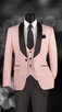 Slim Fit Vested Jacquard Fabric Tuxedo