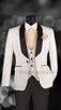 Slim Fit Vested Jacquard Fabric Tuxedo
