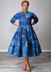 TAWNI HAYNES TIERED DECONSTRUCTED DENIM DRESS