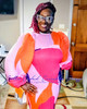 COLOR CODED CRINKLE DRESS