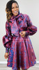 JACQUARD - SPLATTER - FUCHSIA/ROYAL BLUE