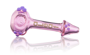 5" Aleaf Glass Triple Tentacle Colored Spoon Hand Pipe - Pink