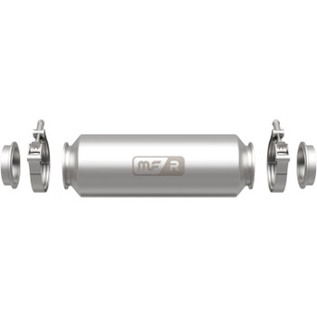 MagnaFlow MF/R Series 5 in. Round 304 Stainless Steel Straight-Through Performance Exhaust Muffler Kit 17169