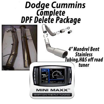 6.7L Dodge Cummins DPF Pack_2008-2013 Diesel Turbo Back Exhaust, Off Road Bully Dog 40428 Tuner