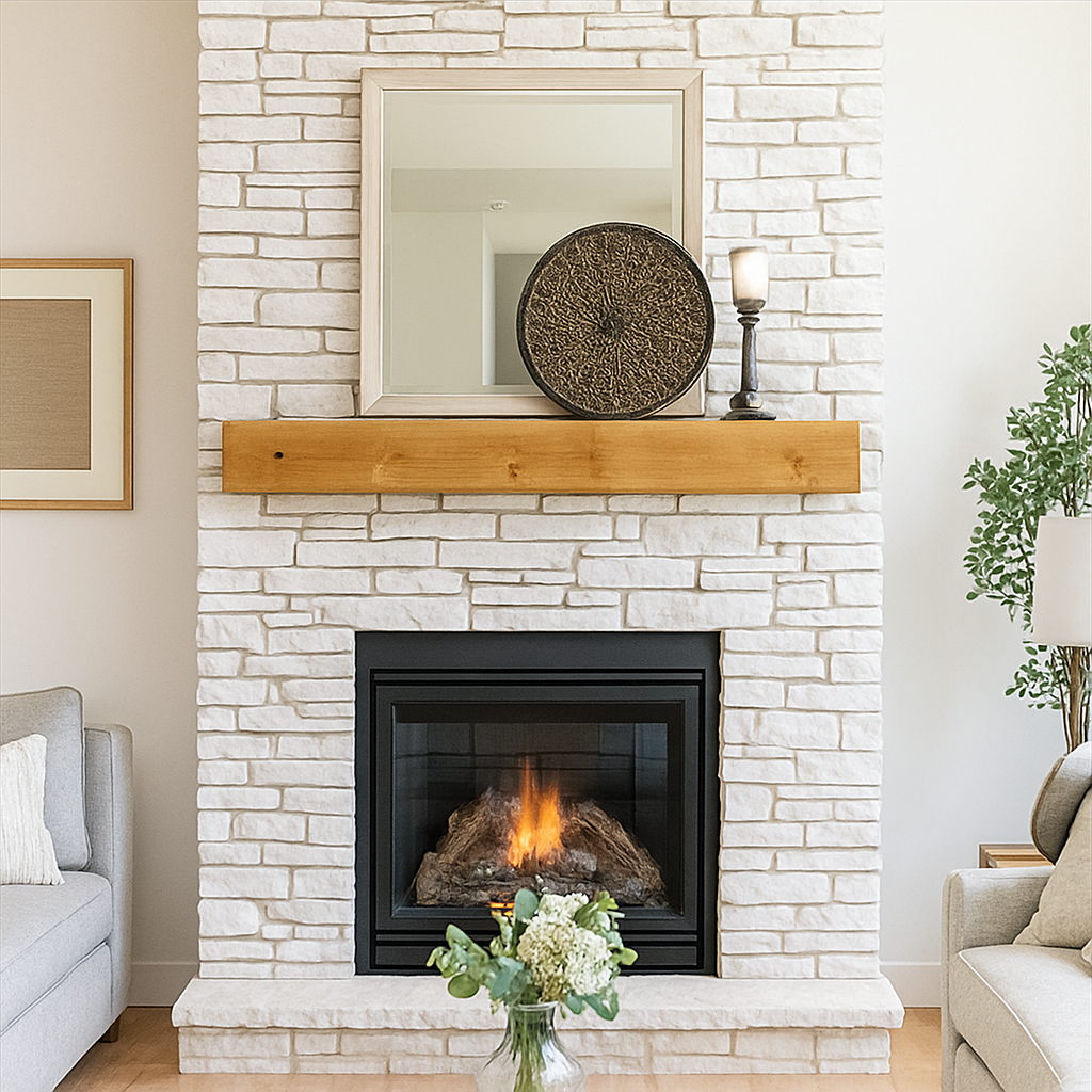 Hand Hewn Beam Mantels