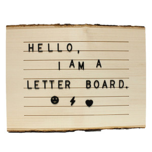The letter board displayed with letters in place, demonstrating its use for customizable messages. The contrast between the clean lettering and natural wood surface offers a perfect blend of modern and rustic design. The letter board displayed with letters in place, demonstrating its use for customizable messages. The contrast between the clean lettering and natural wood surface offers a perfect blend of modern and rustic design.