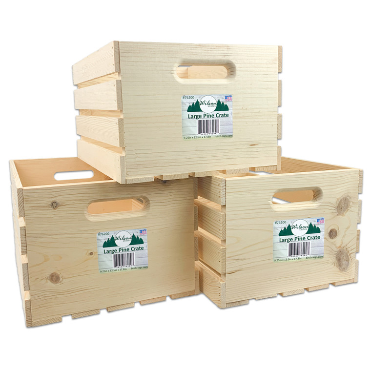 Pine Handle Crate Large (3 Pack)