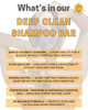 What's in the One Earth Deep Clean Shampoo Bar infographic