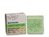 Moisturizing Conditioner bar for dry hair, Spearmint-Lime aroma. Naked bar and compostable box.