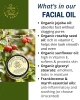 Infographic highlighting key ingredients in One Earth Body Care Day & Night Facial Oil