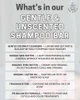 What's in the One Earth Gentle Unscented Shampoo Bar infographic