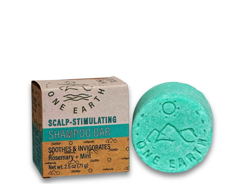 One Earth Scalp-stimulating Rosemary-mint shampoo bar