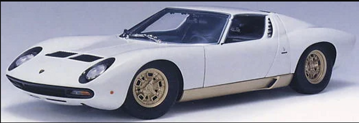 Now stock, parts for 74544 Lamborghini Miura SV White 