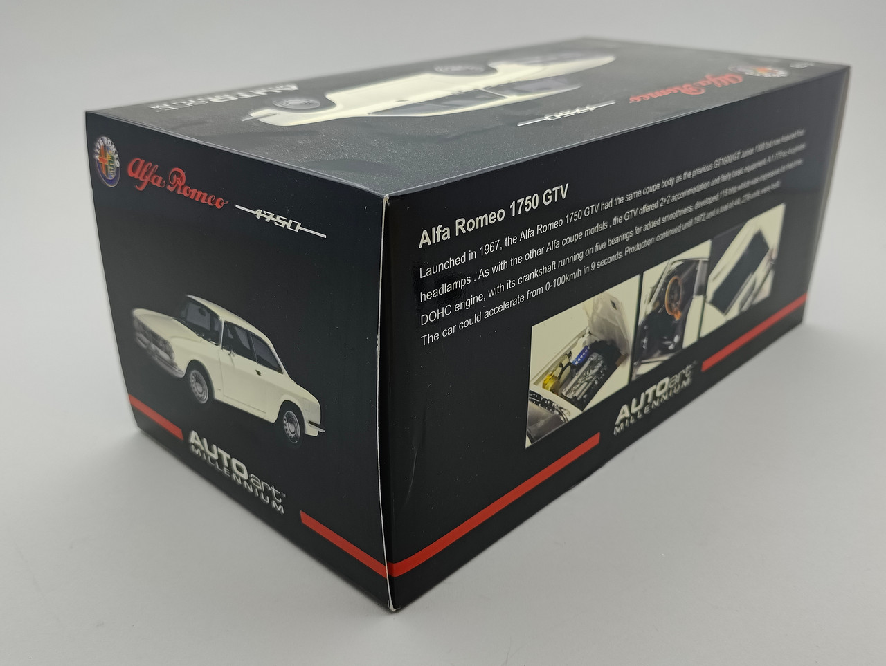 Alpha Romeo Box Alfa Romeo 1750 GTV RHD White - Box - AUTOart Spares