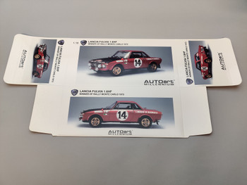 Box Sleeve - 87218 Lancia Fulvia 1600 HF Rally 1972 Munari/Mannucci #14 Box Sleeve - 87218 Lancia Fulvia 1600 HF Rally 1972 Munari/Mannucci #14