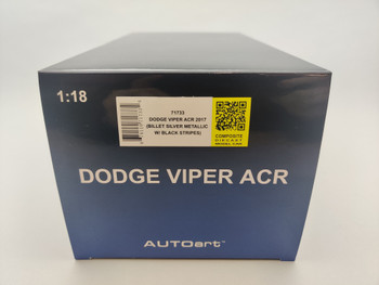 Dodge Viper ACR Silver w/ Black Stripes - Box Dodge Viper ACR Silver w/ Black Stripes - Box