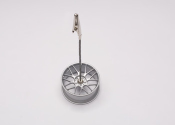 Racing Wheel memo Clip Stand 1:12 - Silver Racing Wheel memo Clip Stand 1:12 - Silver