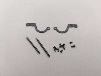 1:12 McLaren P1 Matt Black - Front Compartment Hinge Set 1:12 McLaren P1 Matt Black - Front Compartment Hinge Set