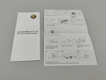 Alfa Romeo 33 TT 12 #2 Monza - Handbook / Instruction Sheet Alfa Romeo 33 TT 12 #2 Monza - Handbook / Instruction Sheet