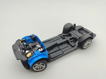 Ford Mustang Gt500 2010 Grabber Blue White Stripes - Chassis / Engine