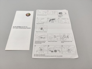 Alfa Romeo 33 TT 12 #1 Nurburgring - Handbook / Instruction Sheet Alfa Romeo 33 TT 12 #1 Nurburgring - Handbook / Instruction Sheet