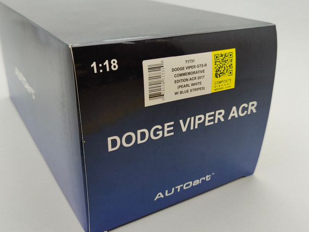 Dodge Viper GTS-R ACR White w/ Blue Stripes - Box