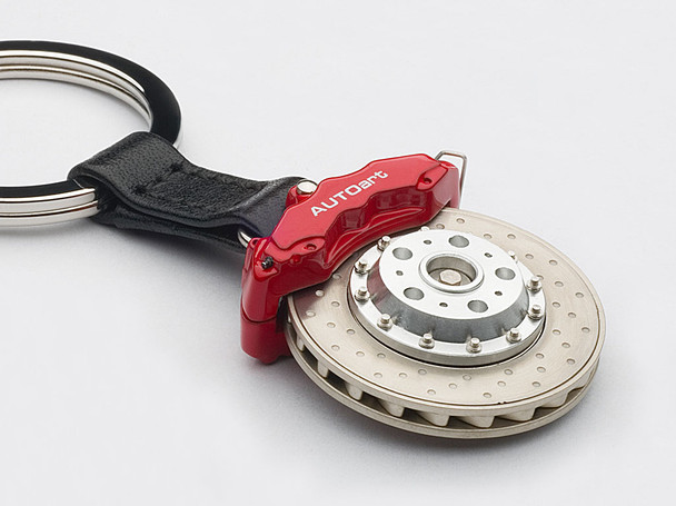 Keychain Brake Disc 6-pots caliper (Red)