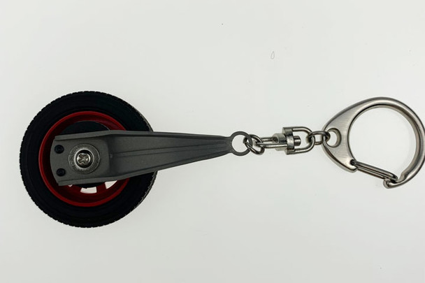 Wheel Keychain - 8-Spoke Wheel Red "Watanabe"