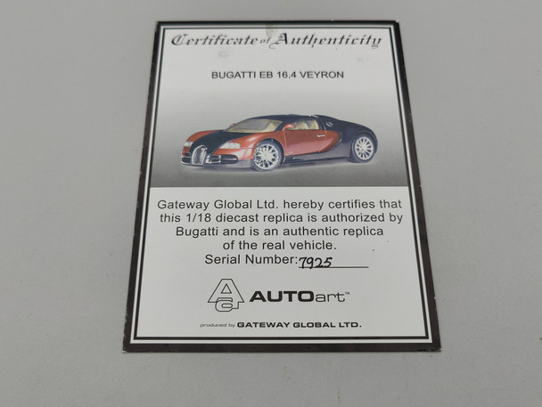 Bugatti Veyron 16.4 Black / Red - Certificate