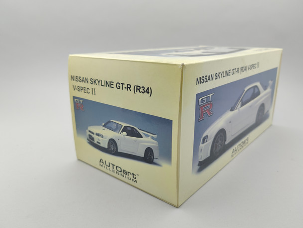 Nissan Skyline GT-R R34 V-Spec II Upgraded White - Box