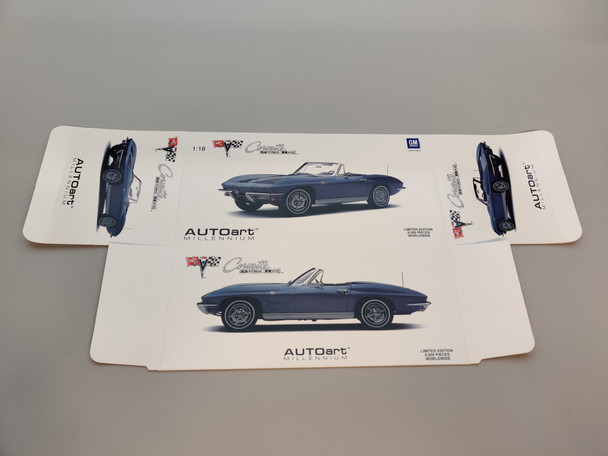 Box Sleeve - 71192 Corvette 1963 convertible blue