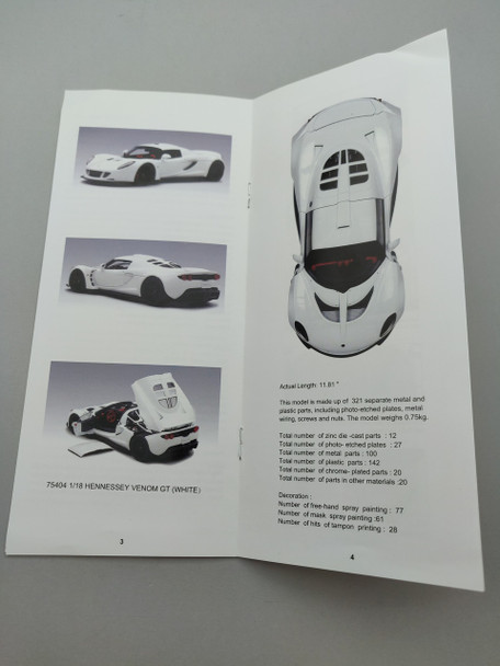 Hennessy Venom GT White - Handbook