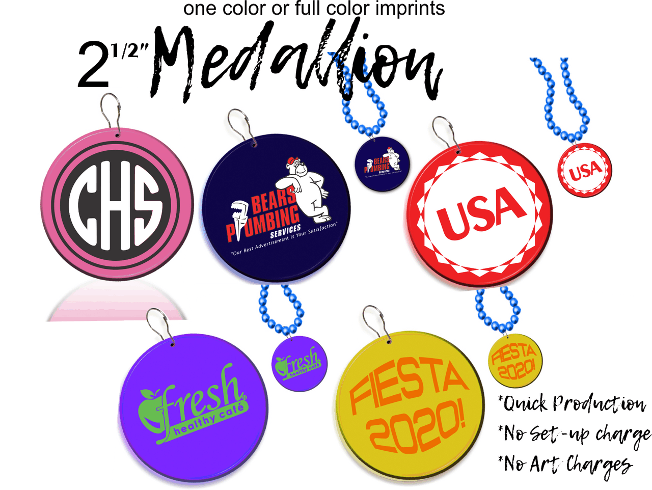 2.5" Medallion Bead Necklace