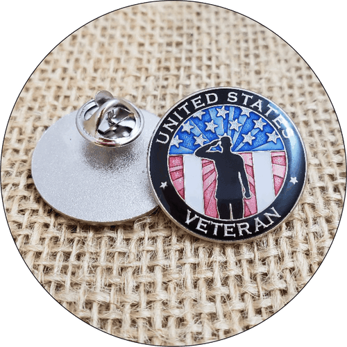United States Veteran Salute Flag Lapel Pin