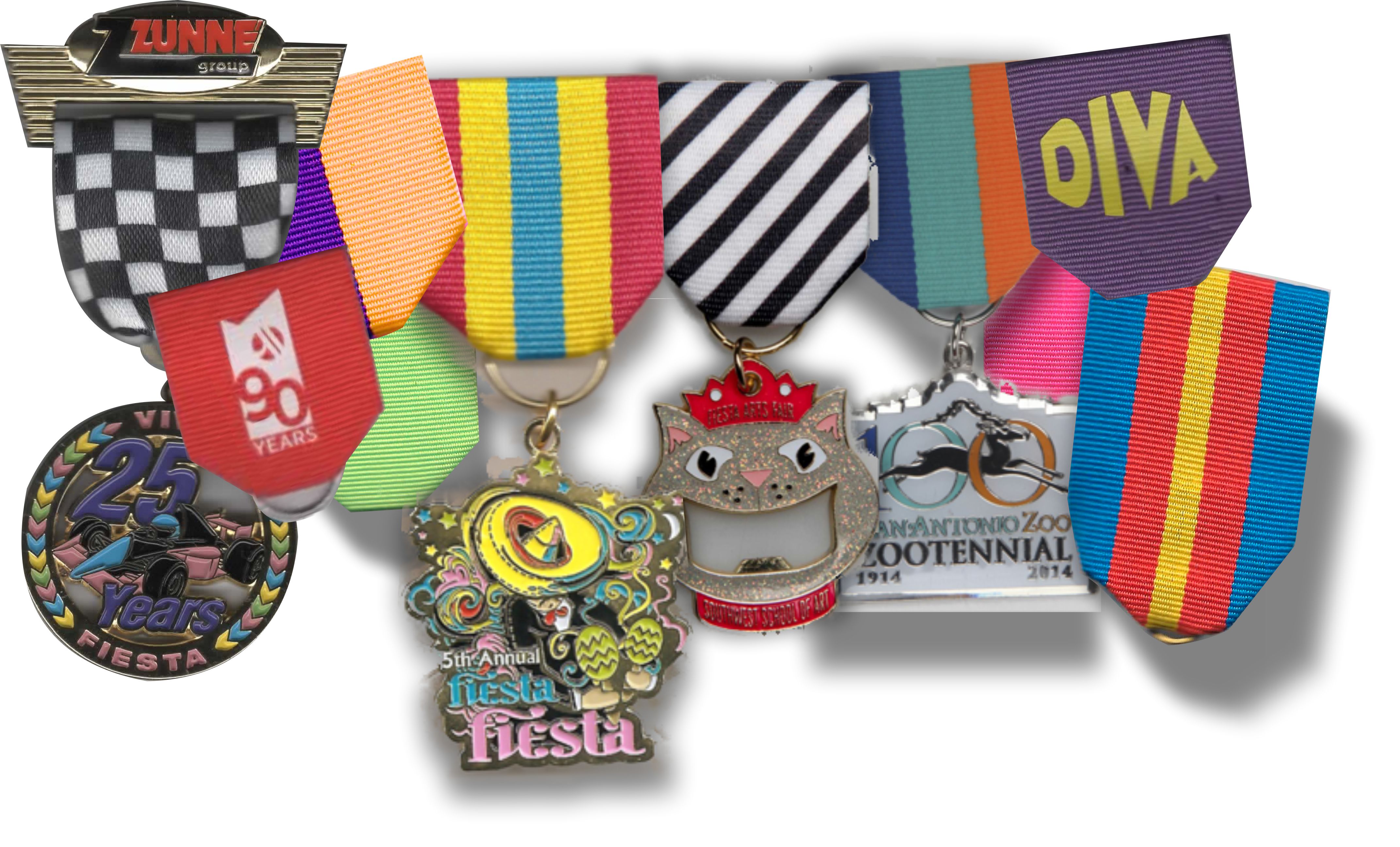 BUILD YOUR OWN MEDAL - #1 Ribbons - CUSTOM RIBBONS - Fiestamedals.com