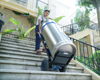 Powered Stair Climbing Carbon Steel Hand Truck with Telescoping Handle