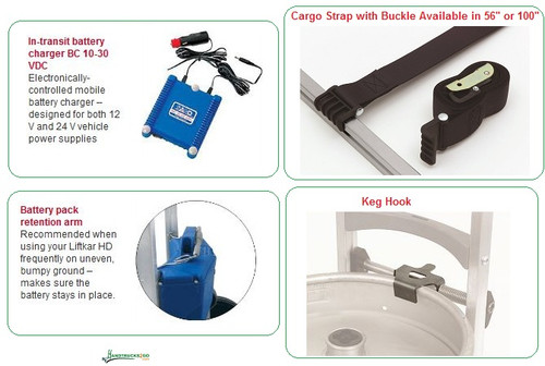 Wesco Liftkar Fold-L Battery Power Stair Climber HandTruck (300 lb. Capacity Pneumatic Wheels) - Wesco 274147