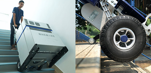 Multi-Purpose Powered Stair Climbing Hand Truck with Brakes - 375lb Capacity