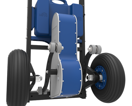 Powered Stair Climbing Carbon Steel Hand Truck with Telescoping Handle