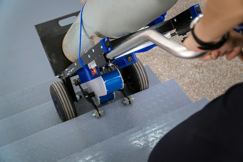 Powered Stair Climbing Carbon Steel Hand Truck with Telescoping Handle