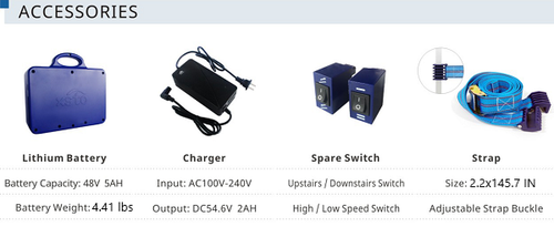 Powered Track Stair Climbing Hand Truck with Brakes 230 lb Capacity