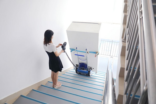 Powered Stair Climbing Hand Truck 925 lb Capacity with Support Wheels