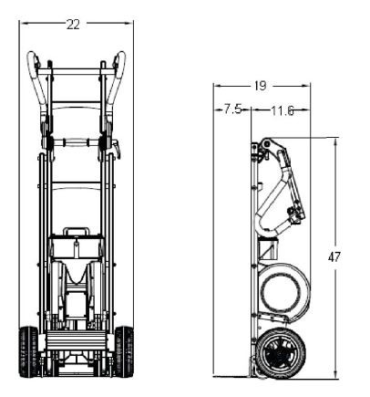 Folding Handle Electric Heavy Duty Stair Climber Hand Truck - Wesco 274101