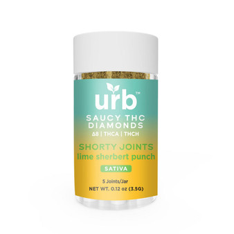 Urb Saucy THC Diamonds Shorty Joints 5 Count in the Jar