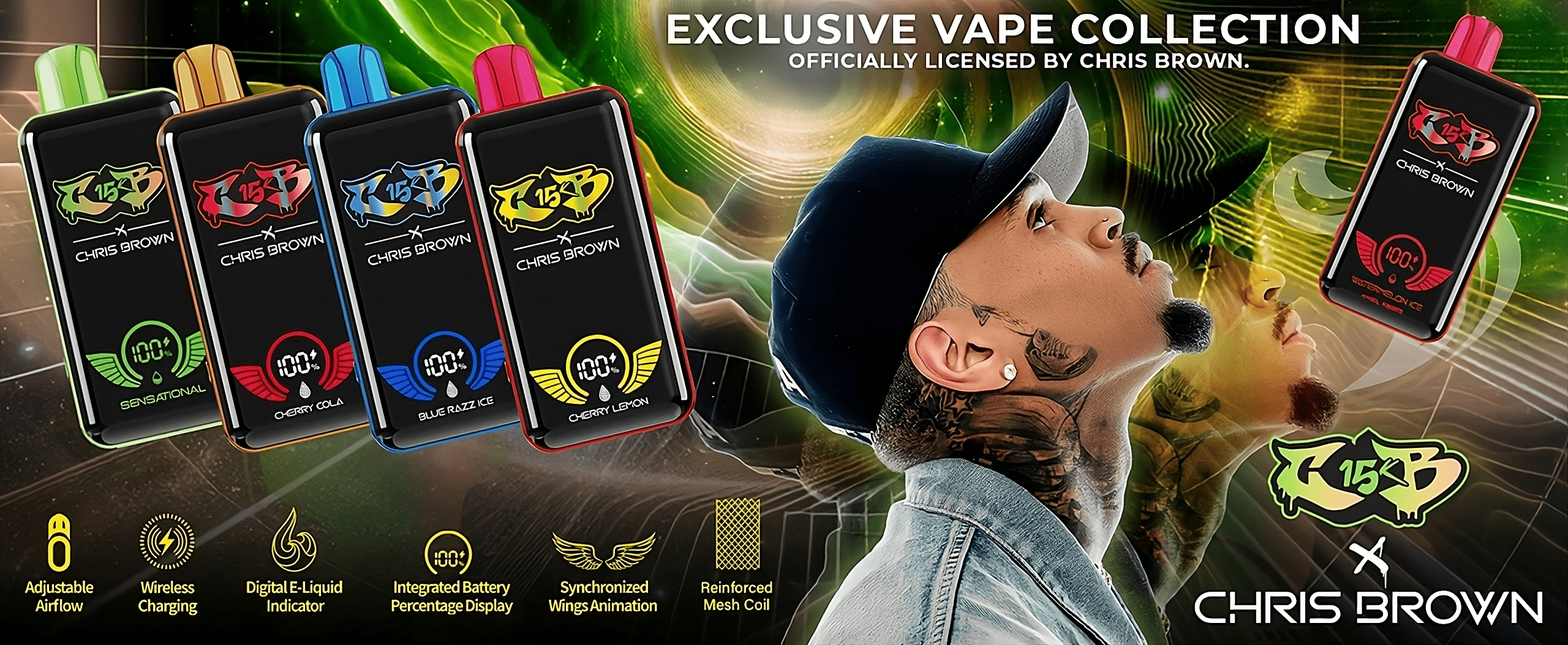 Discover the Chris Brown Vape collection at Fusion Vape Shop.