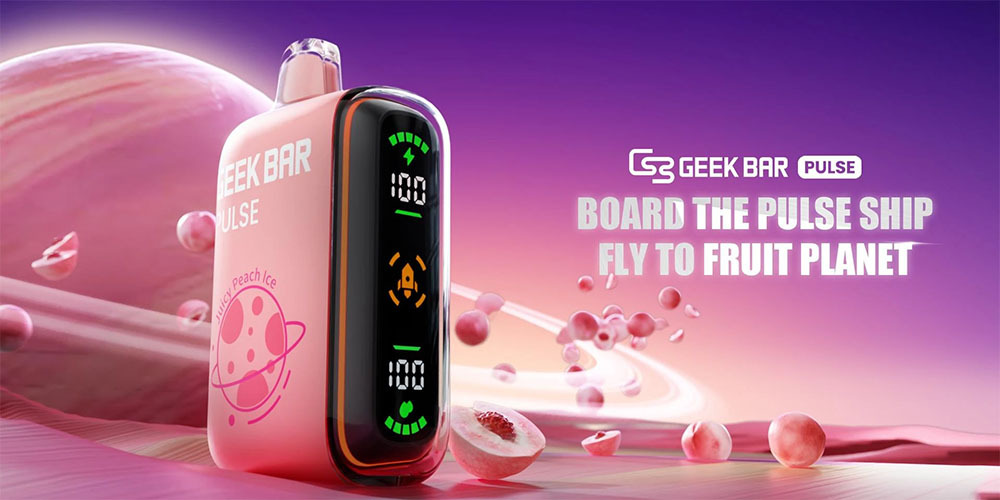 You can enjoy vaping with the Geek Bar Pulse 15000 Disposable for up to 15,000 puffs. The long life battery, display screen, generous e-liquid flavor, and dual power modes.